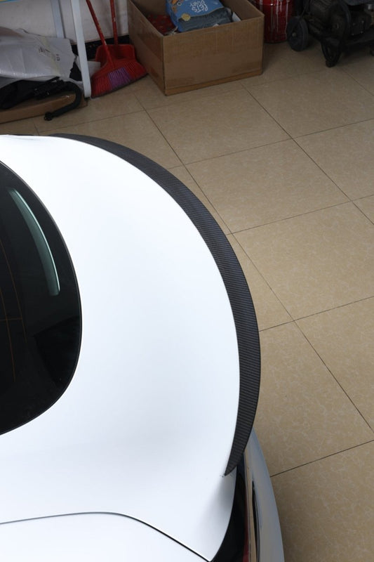 Dry Carbon Fiber Performance Spoiler for Tesla Model 3 2024 Highland (Gloss) - Tesla Emblems