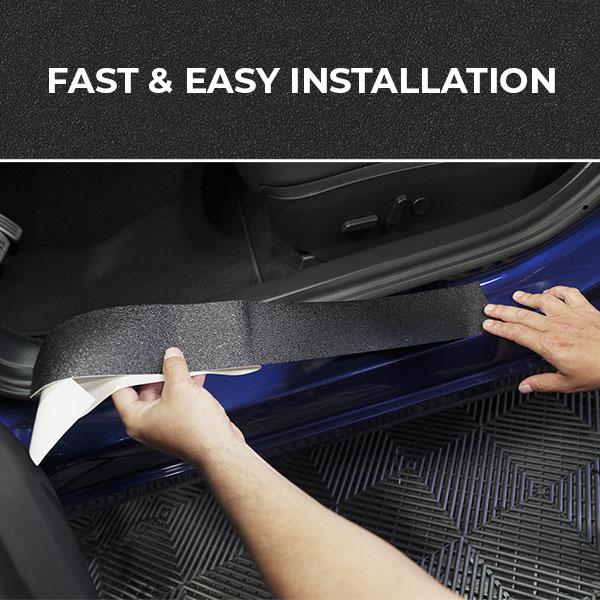 STEProtect Universal 3D Door Sill Protector DIY Kit - Tesla Emblems