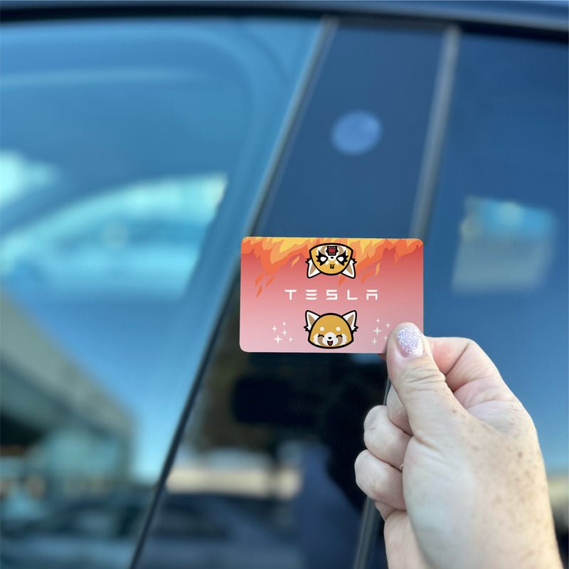 Aggrestuko Tesla Keycard Decal - Tesla Emblems