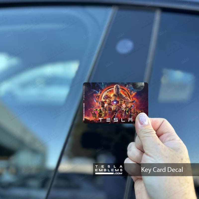 Avengers Endgame Keycard Decal - Tesla Emblems