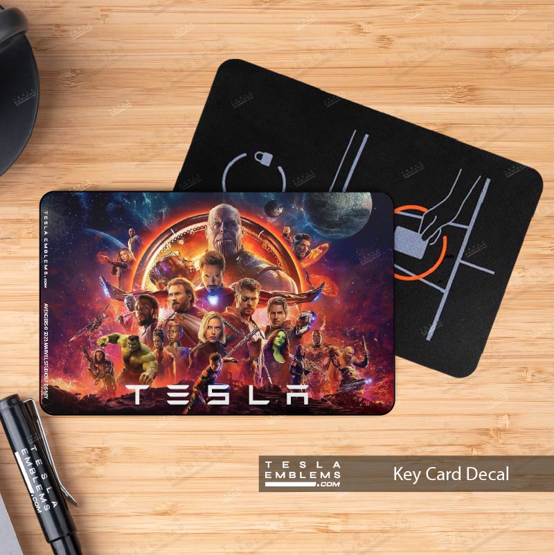 Avengers Endgame Keycard Decal - Tesla Emblems