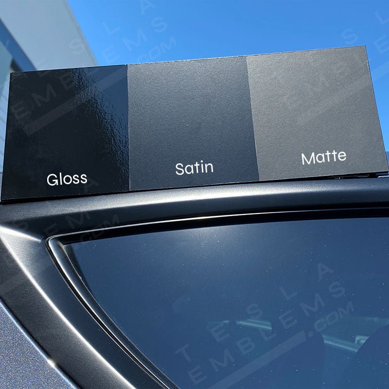 3M Gloss Black Tesla Door Handle Decals (4pcs) - Tesla Emblems