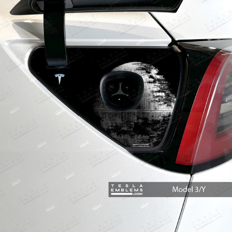 Death Star Tesla Charge Port Decal - Tesla Emblems