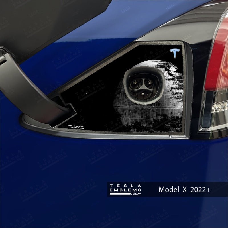Death Star Tesla Charge Port Wrap - Tesla Emblems