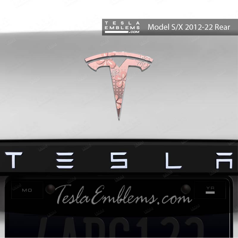 Demon Slayer Nezuko Tesla Emblem Decals (Front + Back) - Tesla Emblems