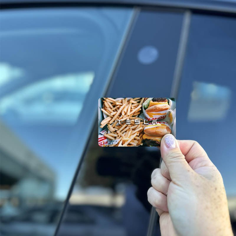 In-N-Out Tesla Keycard Decal - Tesla Emblems