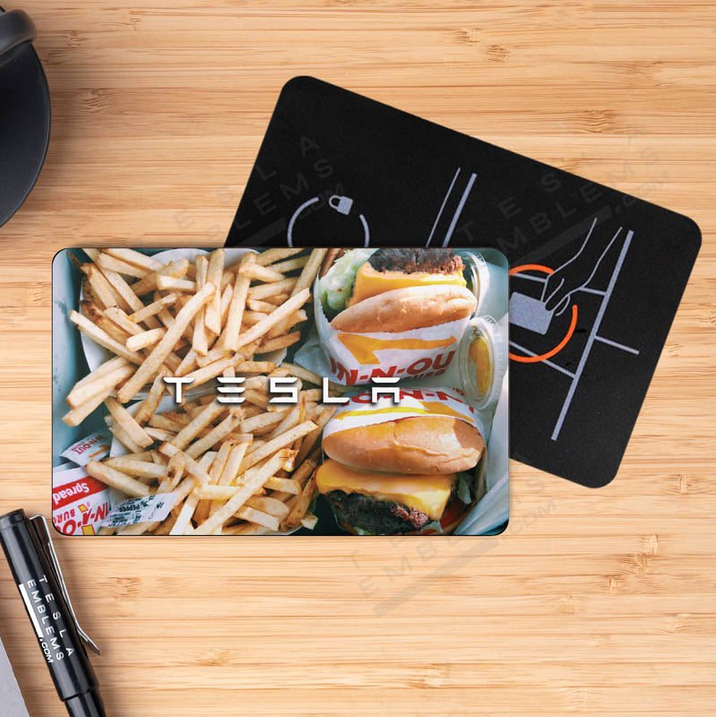In-N-Out Tesla Keycard Decal - Tesla Emblems