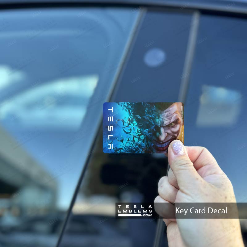Joker Tesla Keycard Decal - Tesla Emblems