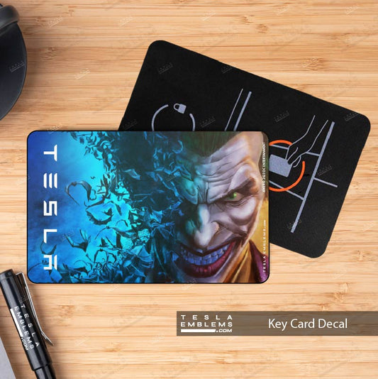 Joker Tesla Keycard Decal - Tesla Emblems