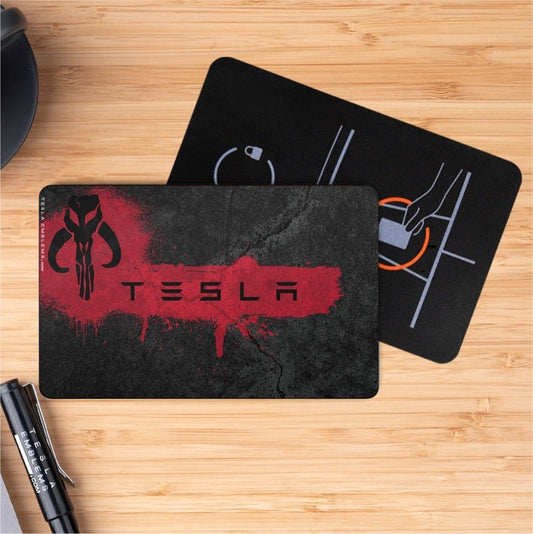 Mandalorian Tesla Keycard Decal - Tesla Emblems