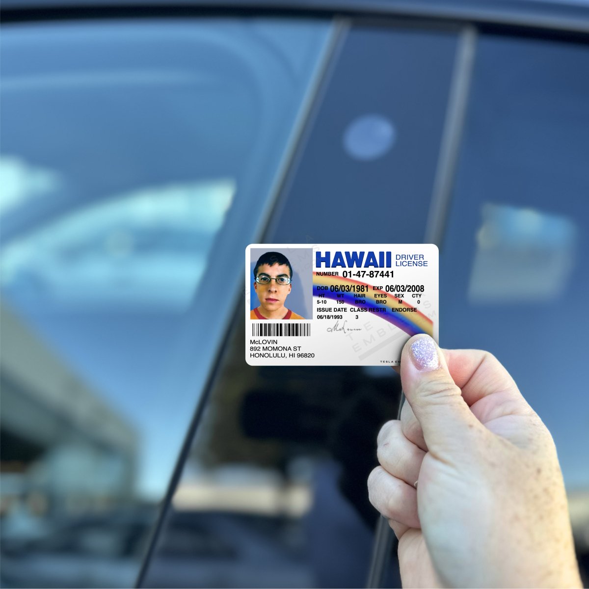 McLovin' Tesla Keycard Decal - Tesla Emblems