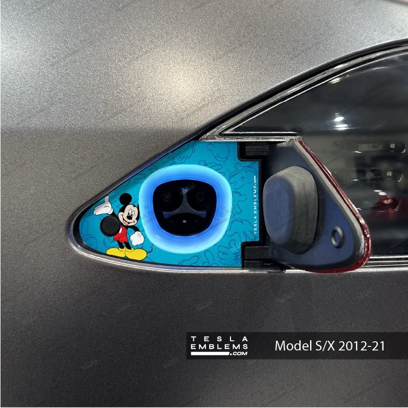 Mickey Mouse Tesla Charge Port Wrap - Tesla Emblems