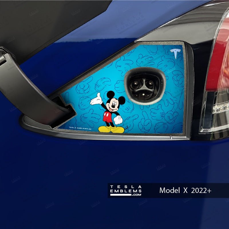 Mickey Mouse Tesla Charge Port Wrap - Tesla Emblems