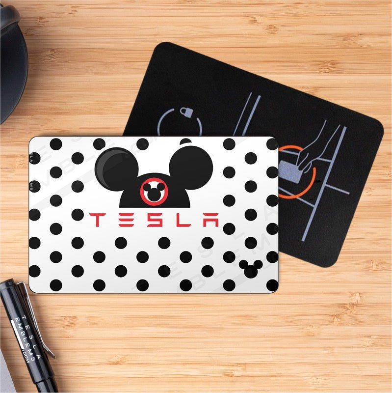 Mickey Tesla Keycard Decal - Tesla Emblems