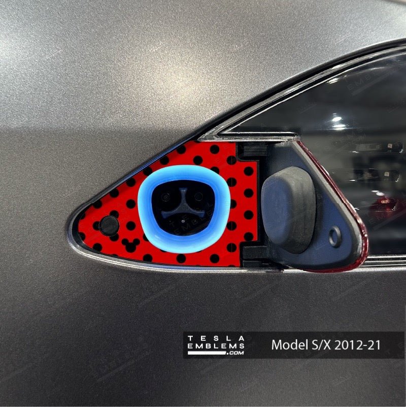 Mickey Tesla Charge Port Wrap - Tesla Emblems