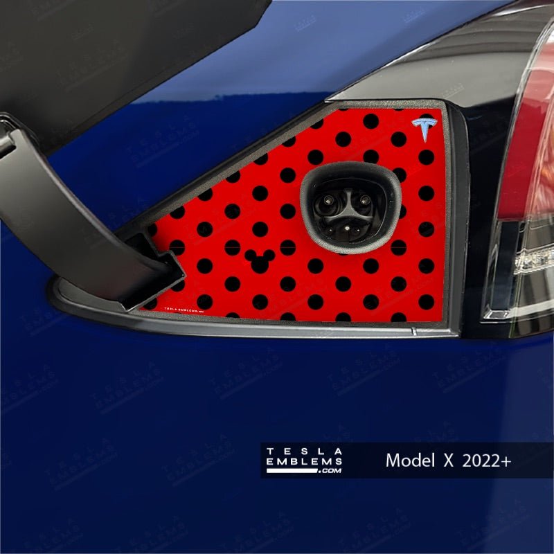 Mickey Tesla Charge Port Wrap - Tesla Emblems