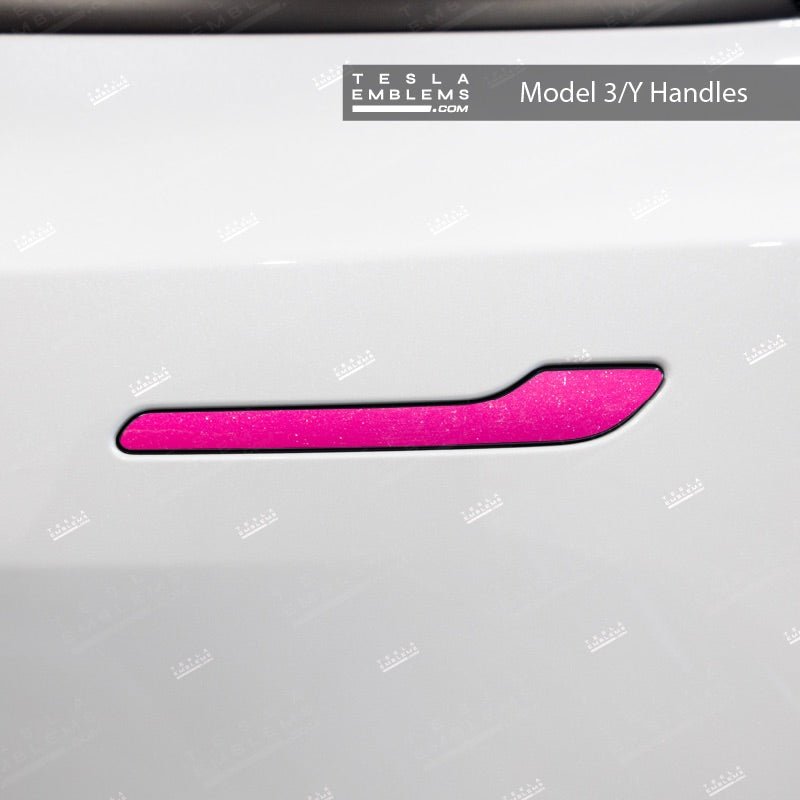 KPMF Momentum Pink Tesla Door Handle Decals (4pcs) - Tesla Emblems