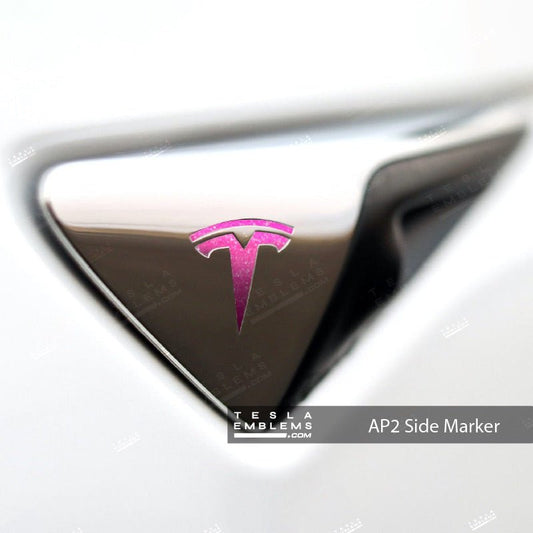 KPMF Momentum Pink Tesla Side Marker Decals (2pcs) - Tesla Emblems