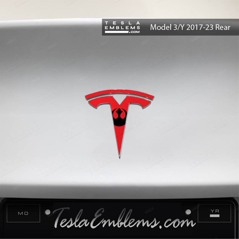 Rebel Alliance Tesla Emblem Decals (Front + Back) - Tesla Emblems