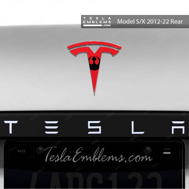 Rebel Alliance Tesla Emblem Decals (Front + Back) - Tesla Emblems