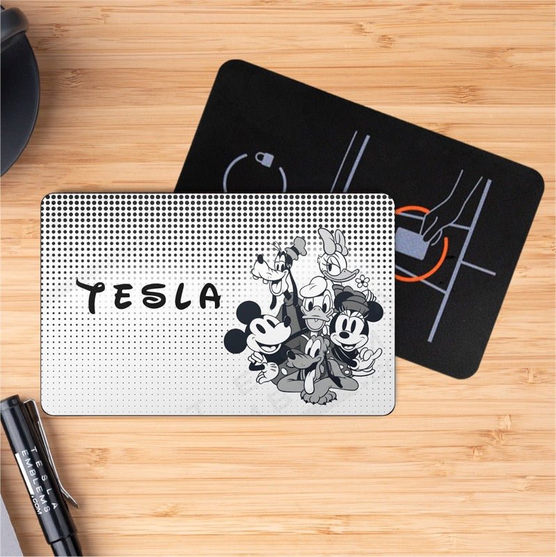 Retro Mickey Tesla Keycard Decal - Tesla Emblems