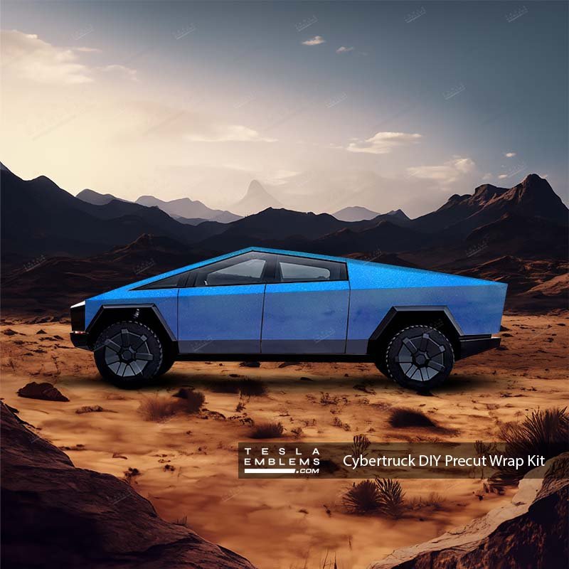 Tesla Cybertruck DIY Precut Wrap Kit - Solid Colors - Tesla Emblems