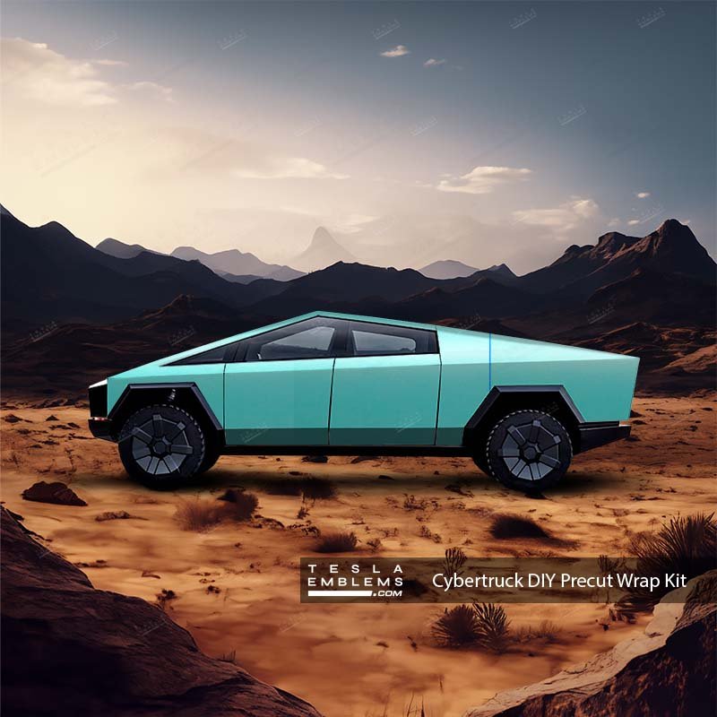 Tesla Cybertruck DIY Precut Wrap Kit - Solid Colors - Tesla Emblems