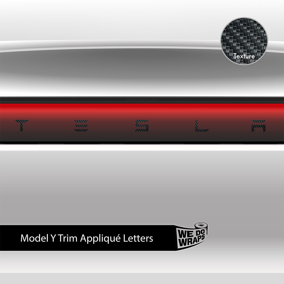 3M Carbon Fiber Tesla Emblem Decals (Front + Back) | Model Y - Tesla Emblems