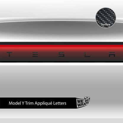 3M Carbon Fiber Tesla Emblem Decals (Front + Back) | Model Y - Tesla Emblems
