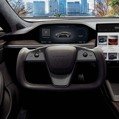 3M Gloss Black Tesla Steering Wheel Trim Decal Kit (3pcs) | MS Feb 2021+ - Tesla Emblems