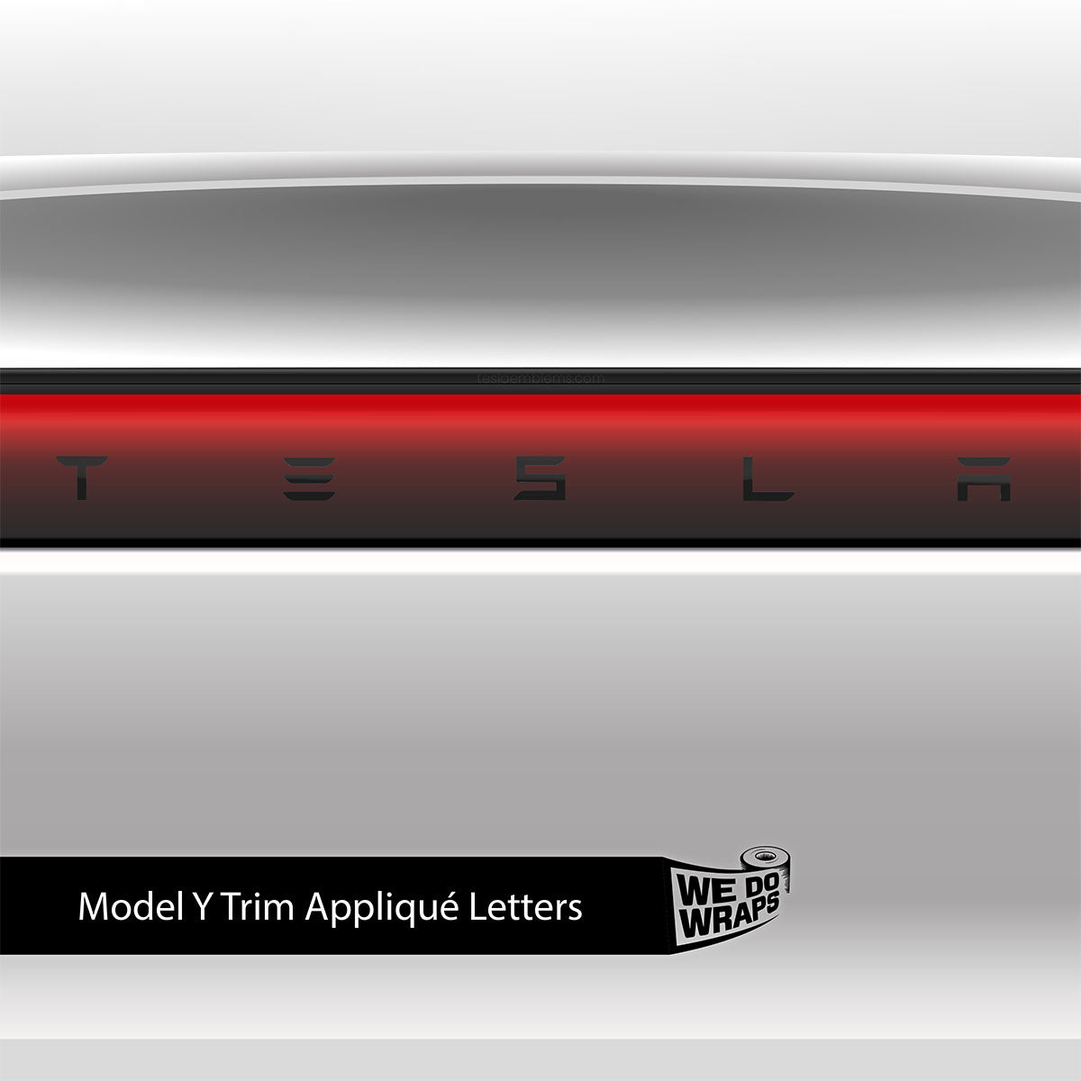 3M Gloss Black Tesla Emblem Decals (Front + Back) | Model Y - Tesla Emblems