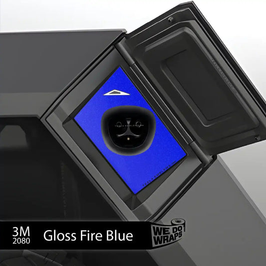 3M Gloss Fire Blue Tesla Charge Port Wrap | Cybertruck - Tesla Emblems