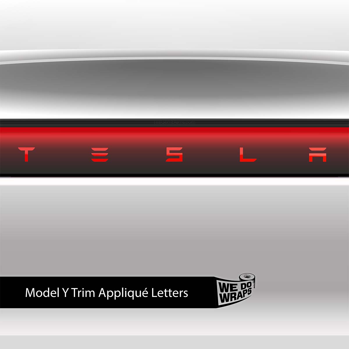 3M Gloss Hot Rod Red Tesla Emblem Decals (Front + Back) | Model Y - Tesla Emblems