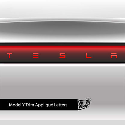 3M Gloss Hot Rod Red Tesla Emblem Decals (Front + Back) | Model Y - Tesla Emblems