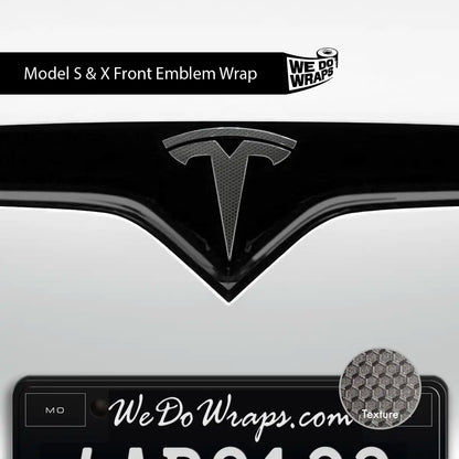3M Matrix Black Tesla Emblem Decals (Front + Back) | Model X - Tesla Emblems