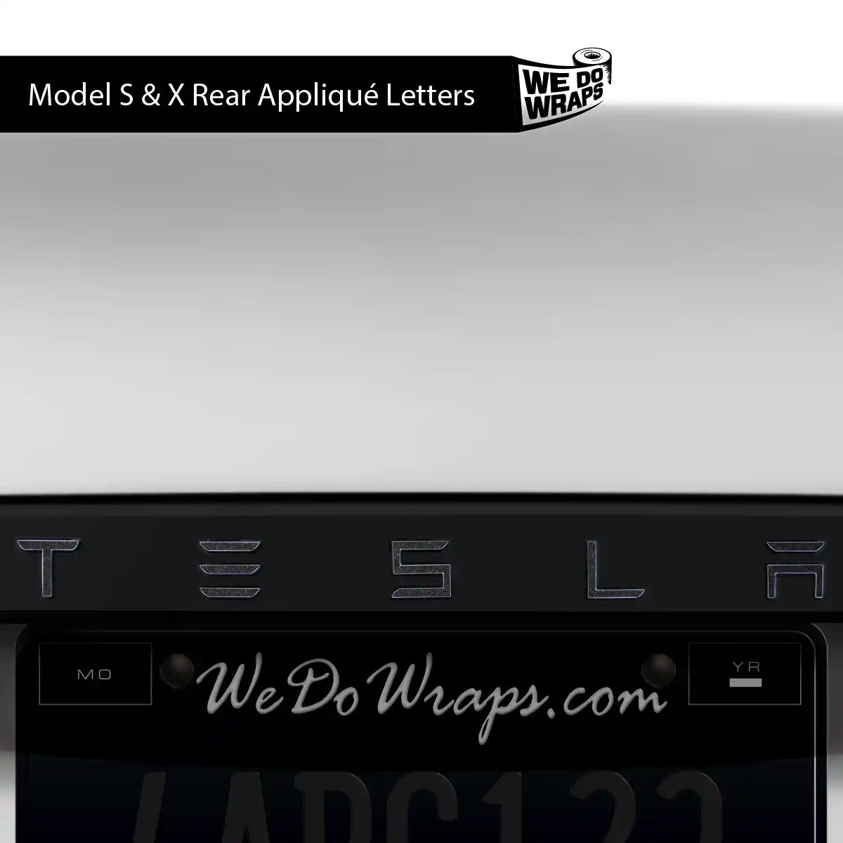 3M Matte Black Metallic Tesla Emblem Decals (Front + Back) | Model S - Tesla Emblems