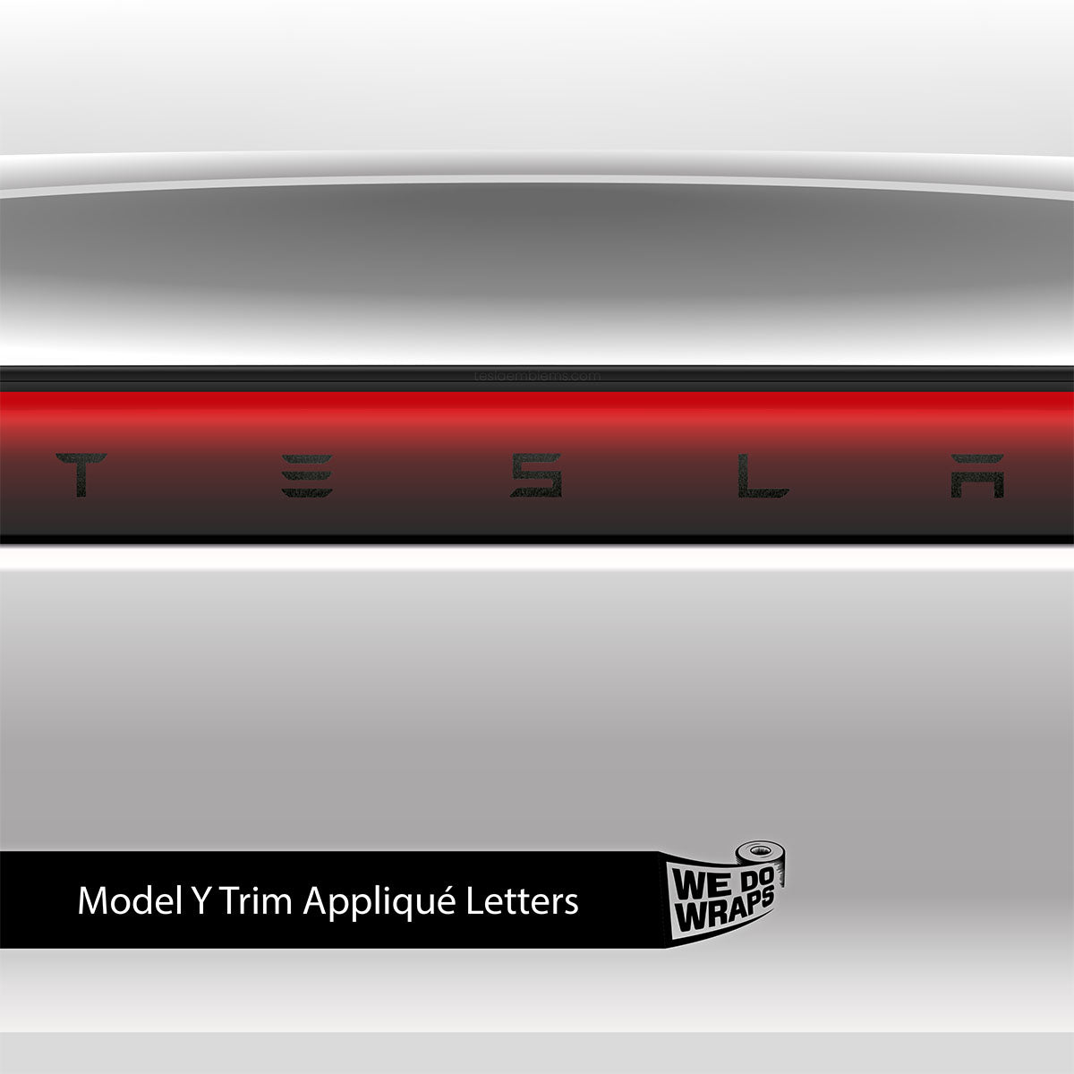 3M Matte Black Metallic Tesla Emblem Decals (Front + Back) | Model Y - Tesla Emblems