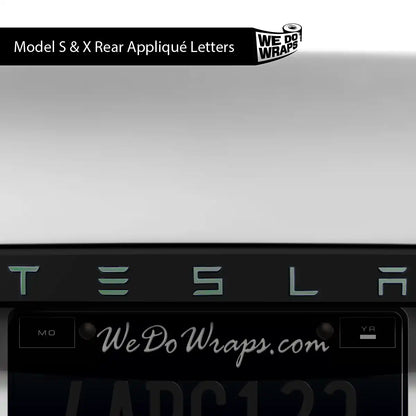 3M Matte Military Green Tesla Emblem Decals (Front + Back) | Model X - Tesla Emblems