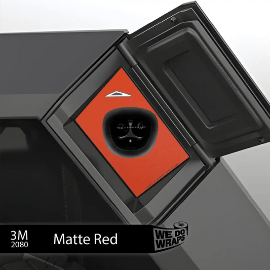 3M Matte Red Tesla Charge Port Wrap | Cybertruck - Tesla Emblems