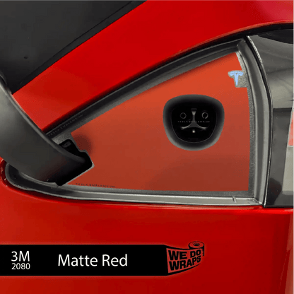 3M Matte Red Tesla Charge Port Wrap | Model S - Tesla Emblems