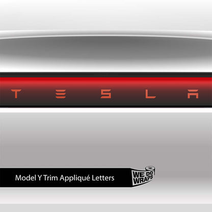 3M Matte Red Tesla Emblem Decals (Front + Back) | Model Y - Tesla Emblems