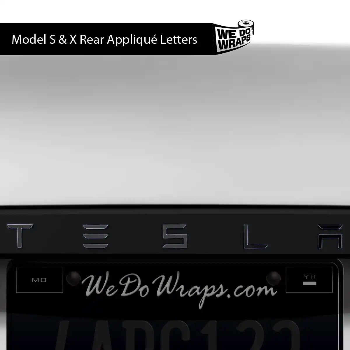 3M Satin Black Tesla Emblem Decals (Front + Back) | Model X - Tesla Emblems