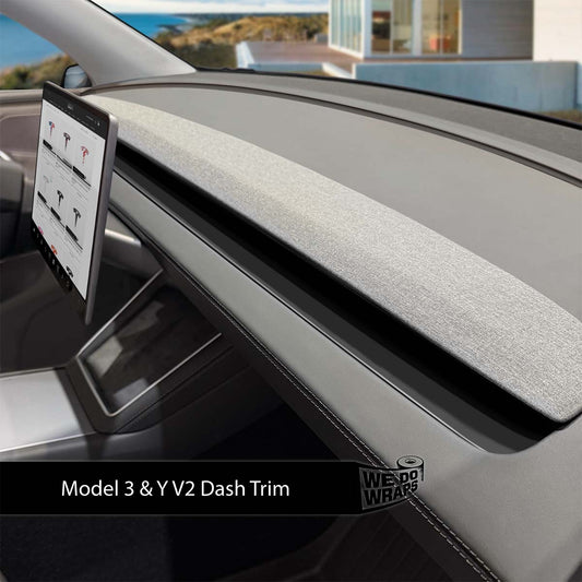 3M Satin Black Tesla Dash Trim Wrap | Model 3 ’24-26 Refresh