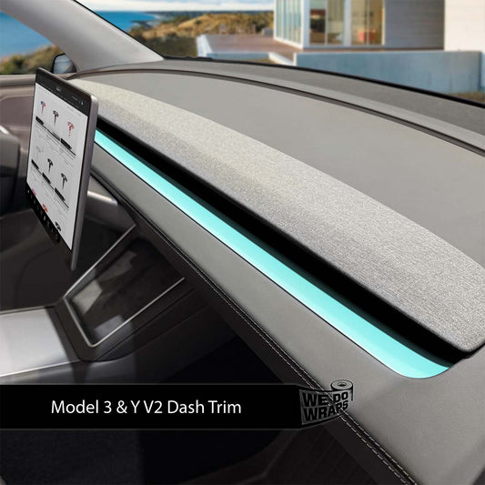 3M Satin Key West Tesla Dash Trim Wrap | Model 3 ’24-26 Refresh