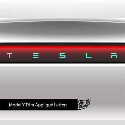 3M Satin Key West Tesla Emblem Decals (Front + Back) | Model Y - Tesla Emblems