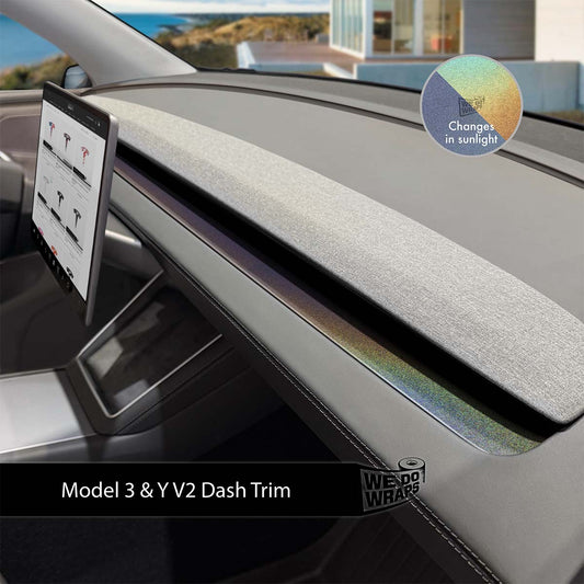 3M Satin Psychedelic Flip Tesla Dash Trim Wrap | Model 3 ’24-26 Refresh