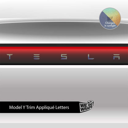 3M Satin Psychedelic Flip Tesla Emblem Decals (Front + Back) | Model Y - Tesla Emblems