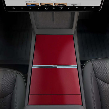 3M Satin Vampire Red | Tesla Center Console Wrap Kit | Model Y 2026 - Tesla Emblems