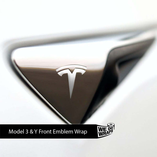 3M Satin White Tesla Autopilot Camera Side Marker Decals (2pcs) - Tesla Emblems