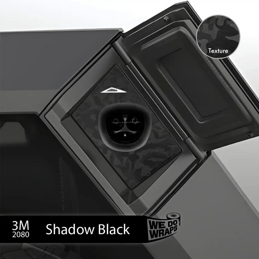 3M Shadow Black Camo Tesla Charge Port Wrap | Cybertruck - Tesla Emblems